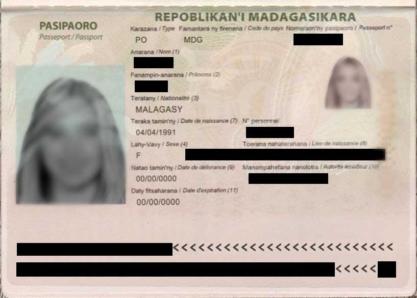 Madagascar E-visa Valid Passport